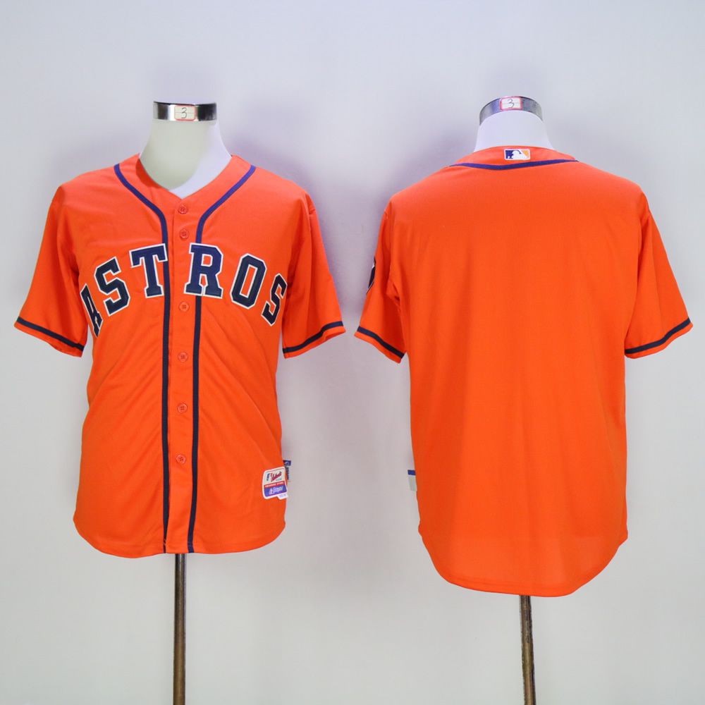 Men Houston Astros Blank Orange MLB Jerseys->houston astros->MLB Jersey